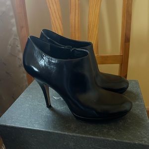Via Spiga Leather Black Ankle Boot
